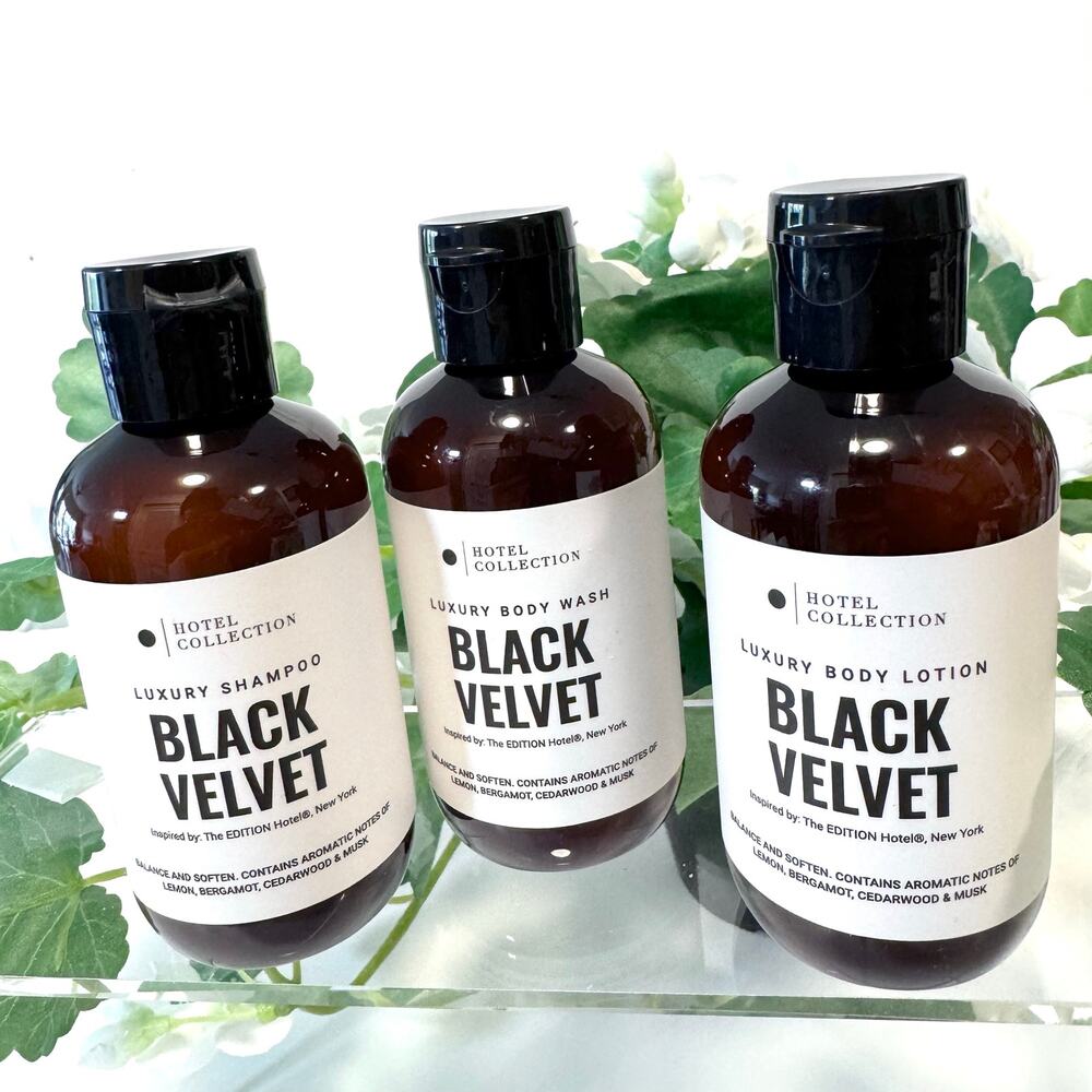 Hotel Collection "Black Velvet" luxury bath and Body Travel Set